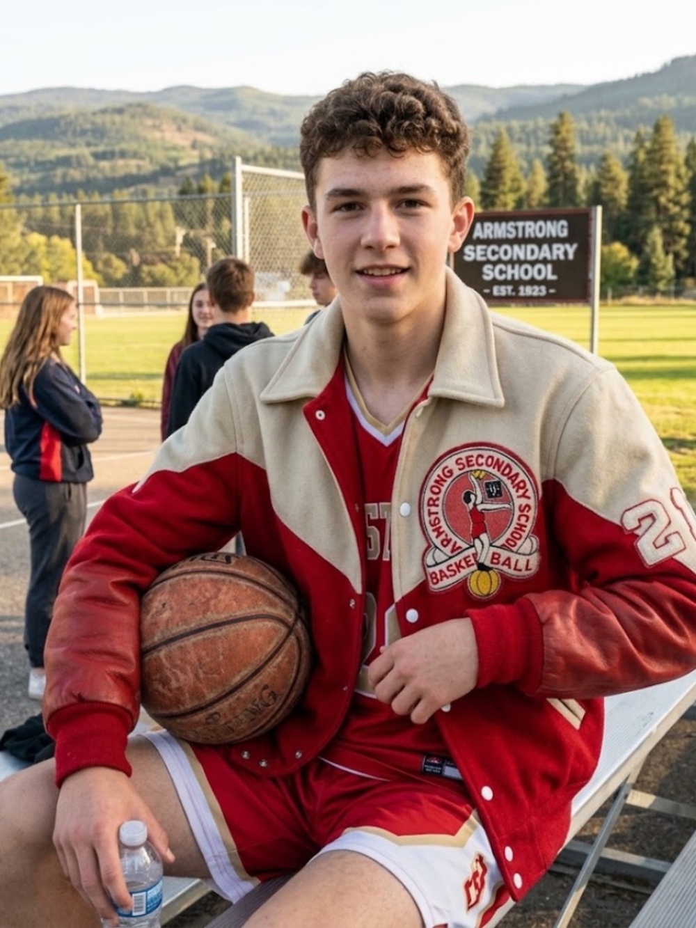 Vintage Armstorng BC Letterman Basketball Jacket Saints